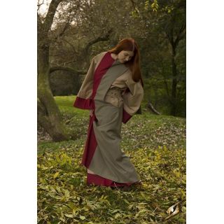 Dress Runa - Dark Red/Dryad Green - 8-10