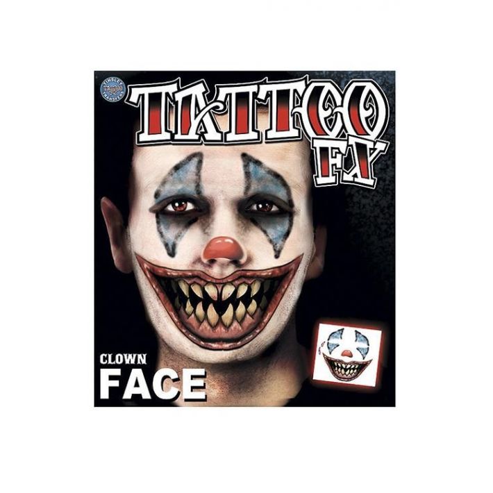 Clown Temporary Face Tattoo