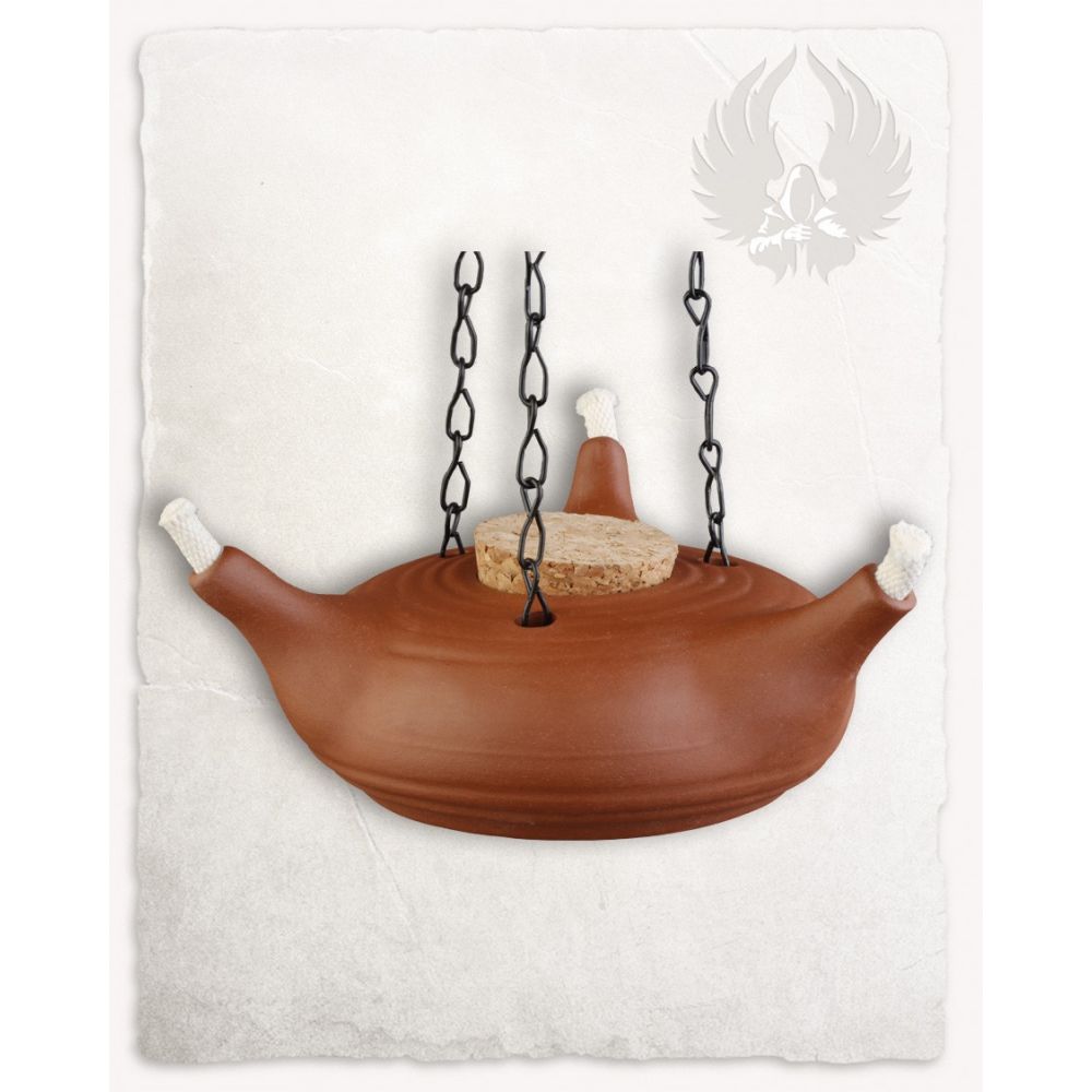 Three Arm Oil Lamp With Chain
