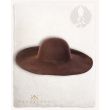 Felted Hat With Wide Brim - Brown