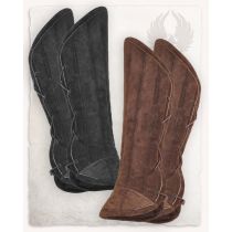 Leopold padded greaves - suede